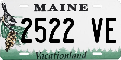 ME license plate 2522VE