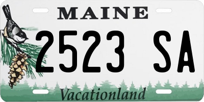 ME license plate 2523SA