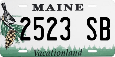 ME license plate 2523SB