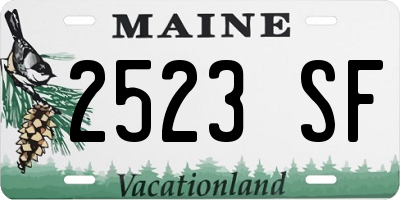 ME license plate 2523SF