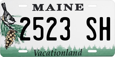 ME license plate 2523SH