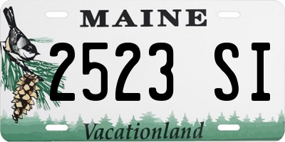 ME license plate 2523SI