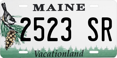 ME license plate 2523SR