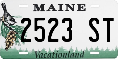 ME license plate 2523ST