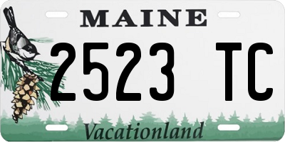 ME license plate 2523TC