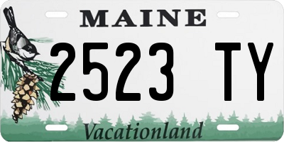 ME license plate 2523TY
