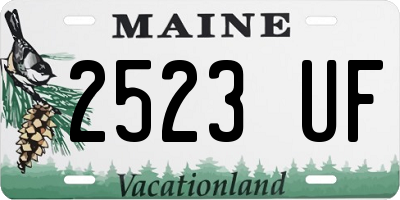 ME license plate 2523UF