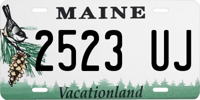 ME license plate 2523UJ