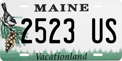 ME license plate 2523US