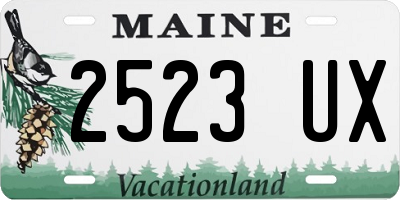 ME license plate 2523UX