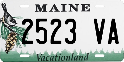 ME license plate 2523VA