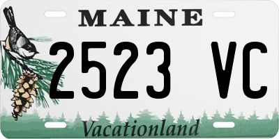 ME license plate 2523VC