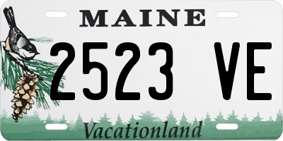 ME license plate 2523VE