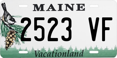 ME license plate 2523VF