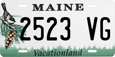 ME license plate 2523VG