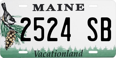 ME license plate 2524SB