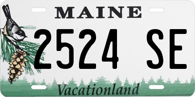 ME license plate 2524SE
