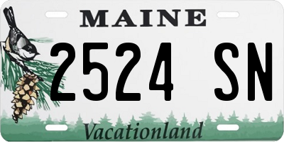 ME license plate 2524SN