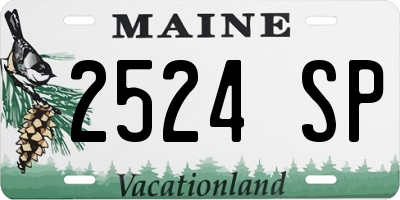 ME license plate 2524SP