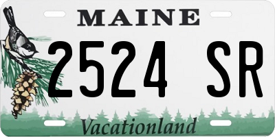 ME license plate 2524SR