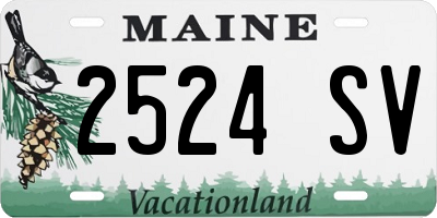 ME license plate 2524SV