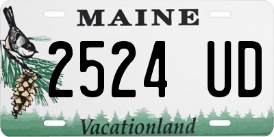 ME license plate 2524UD