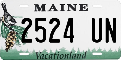 ME license plate 2524UN