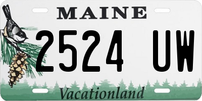 ME license plate 2524UW