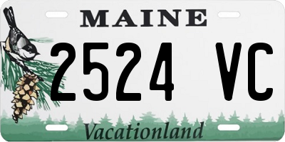 ME license plate 2524VC