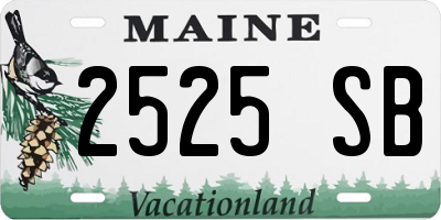 ME license plate 2525SB