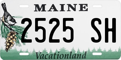 ME license plate 2525SH