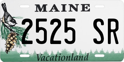 ME license plate 2525SR