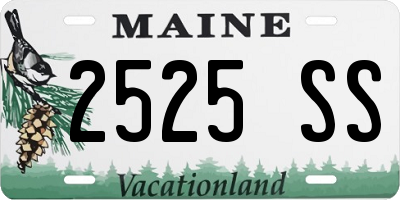 ME license plate 2525SS