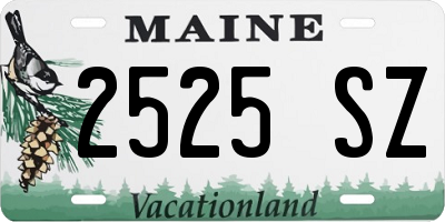 ME license plate 2525SZ