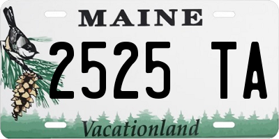ME license plate 2525TA