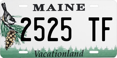 ME license plate 2525TF