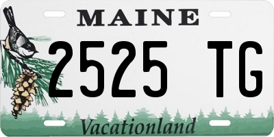 ME license plate 2525TG
