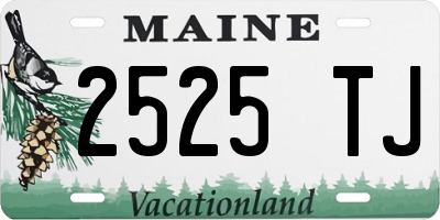 ME license plate 2525TJ