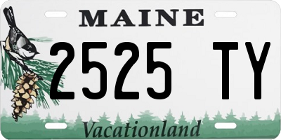 ME license plate 2525TY