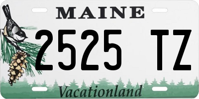 ME license plate 2525TZ