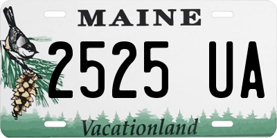 ME license plate 2525UA