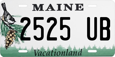 ME license plate 2525UB