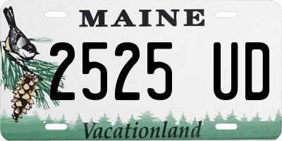 ME license plate 2525UD