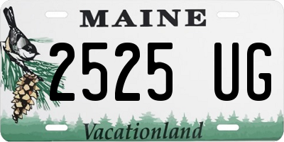 ME license plate 2525UG