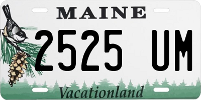 ME license plate 2525UM