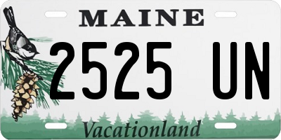 ME license plate 2525UN