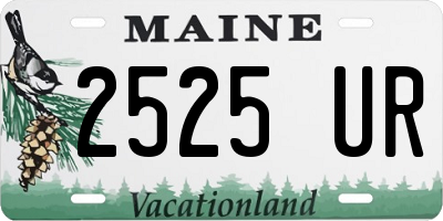 ME license plate 2525UR