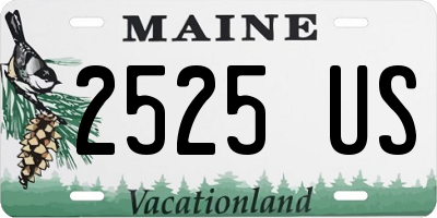 ME license plate 2525US