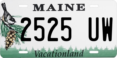 ME license plate 2525UW