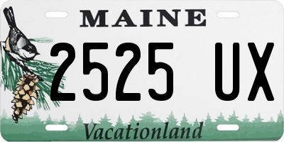 ME license plate 2525UX
